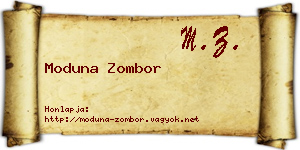Moduna Zombor névjegykártya